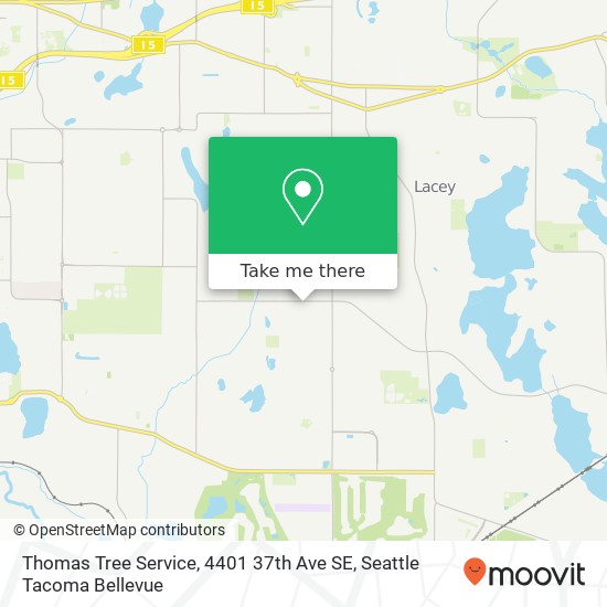 Mapa de Thomas Tree Service, 4401 37th Ave SE