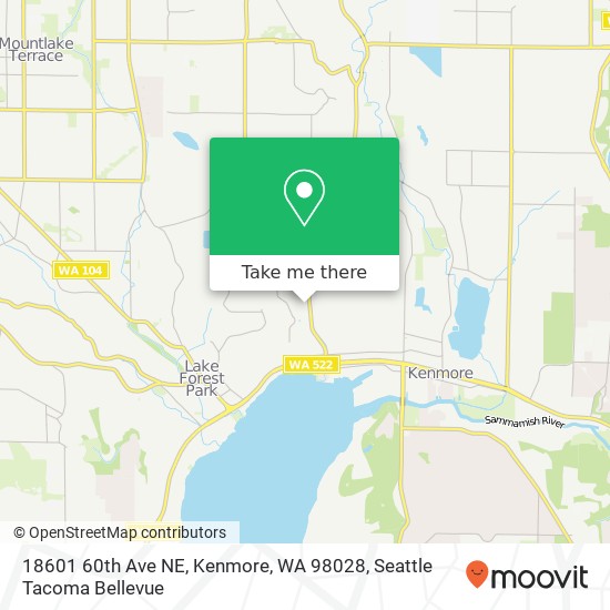 Mapa de 18601 60th Ave NE, Kenmore, WA 98028