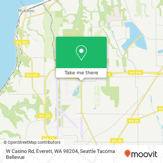 Mapa de W Casino Rd, Everett, WA 98204