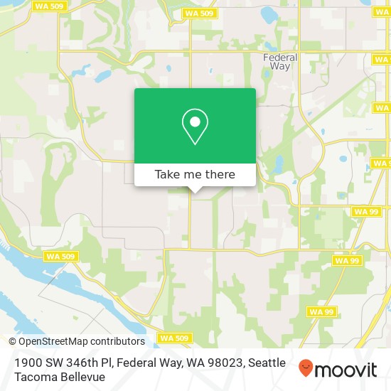 1900 SW 346th Pl, Federal Way, WA 98023 map