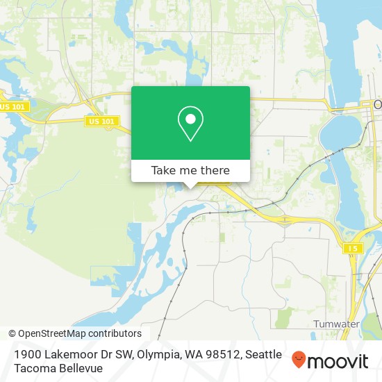 Mapa de 1900 Lakemoor Dr SW, Olympia, WA 98512