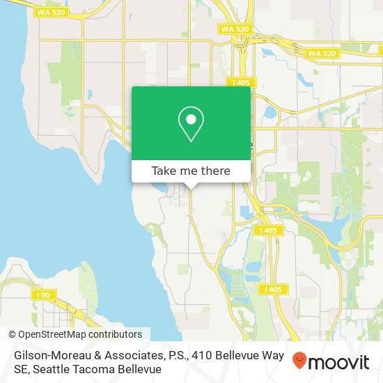 Mapa de Gilson-Moreau & Associates, P.S., 410 Bellevue Way SE