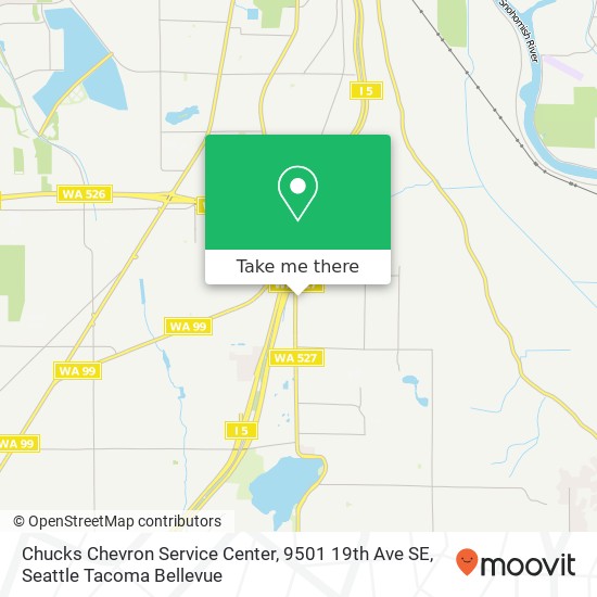 Chucks Chevron Service Center, 9501 19th Ave SE map