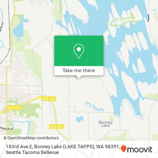 Mapa de 183rd Ave E, Bonney Lake (LAKE TAPPS), WA 98391