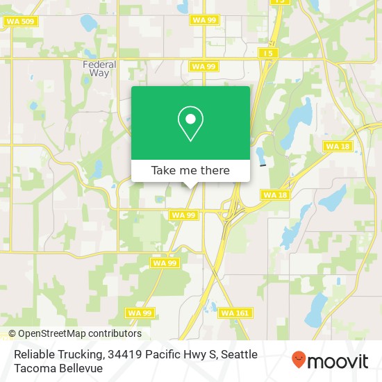 Mapa de Reliable Trucking, 34419 Pacific Hwy S