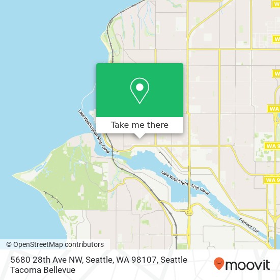 Mapa de 5680 28th Ave NW, Seattle, WA 98107