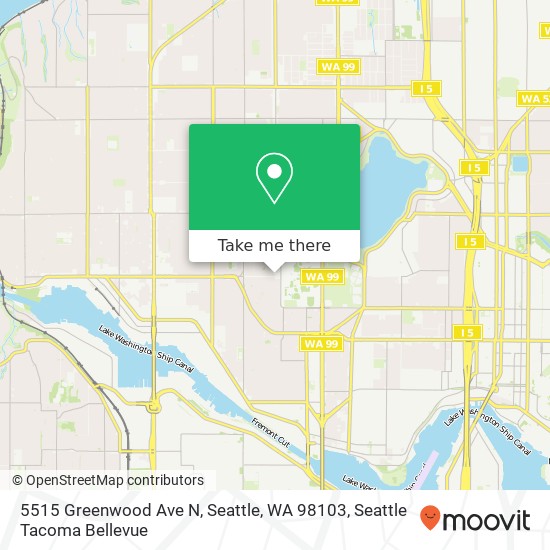 Mapa de 5515 Greenwood Ave N, Seattle, WA 98103