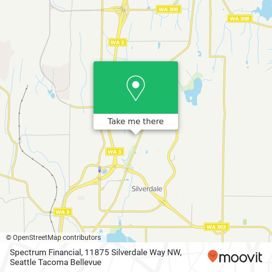 Mapa de Spectrum Financial, 11875 Silverdale Way NW