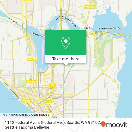 Mapa de 1112 Federal Ave E (Federal Ave), Seattle, WA 98102