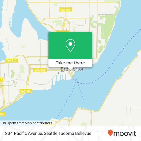 Mapa de 234 Pacific Avenue, 234 Pacific Ave, Bremerton, WA 98337, USA