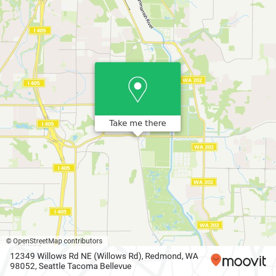 Mapa de 12349 Willows Rd NE (Willows Rd), Redmond, WA 98052