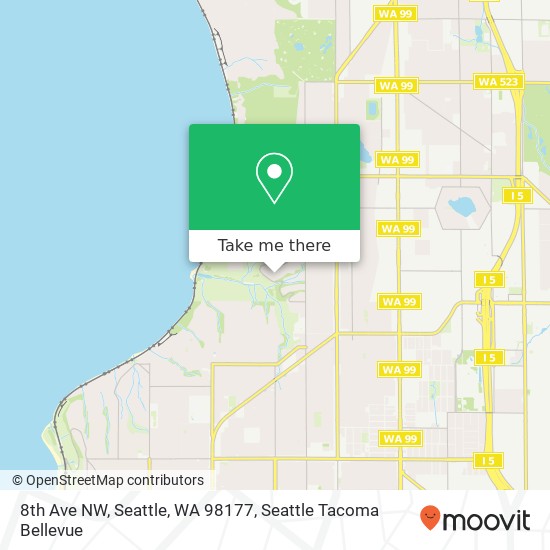 Mapa de 8th Ave NW, Seattle, WA 98177