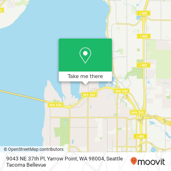 9043 NE 37th Pl, Yarrow Point, WA 98004 map