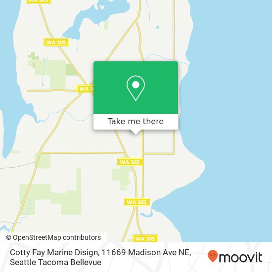 Mapa de Cotty Fay Marine Disign, 11669 Madison Ave NE