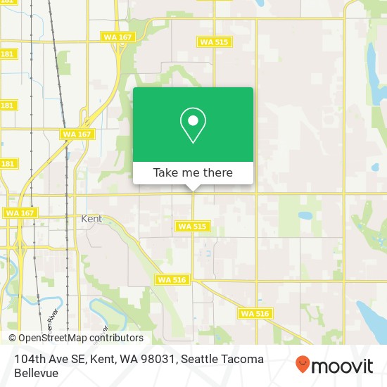 104th Ave SE, Kent, WA 98031 map