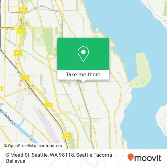 Mapa de S Mead St, Seattle, WA 98118