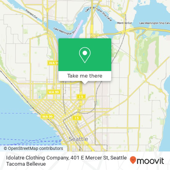 Mapa de Idolatre Clothing Company, 401 E Mercer St