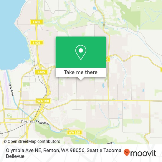 Mapa de Olympia Ave NE, Renton, WA 98056