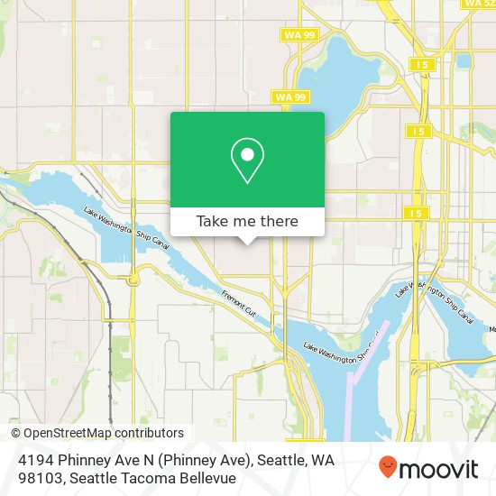 Mapa de 4194 Phinney Ave N (Phinney Ave), Seattle, WA 98103