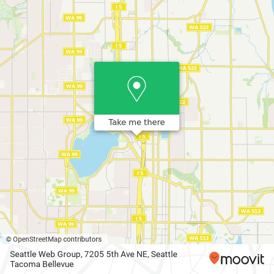 Mapa de Seattle Web Group, 7205 5th Ave NE