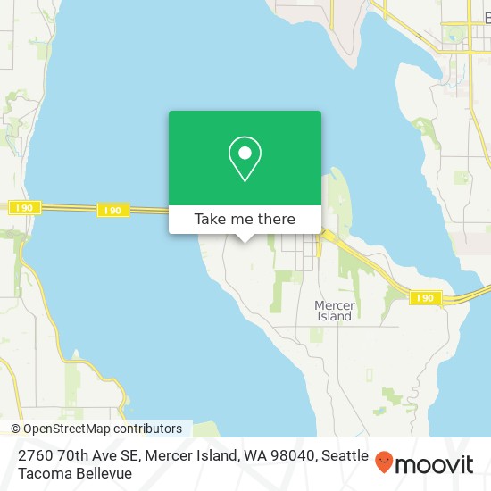 2760 70th Ave SE, Mercer Island, WA 98040 map