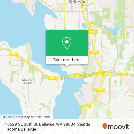 Mapa de 10529 SE 30th St, Bellevue, WA 98004