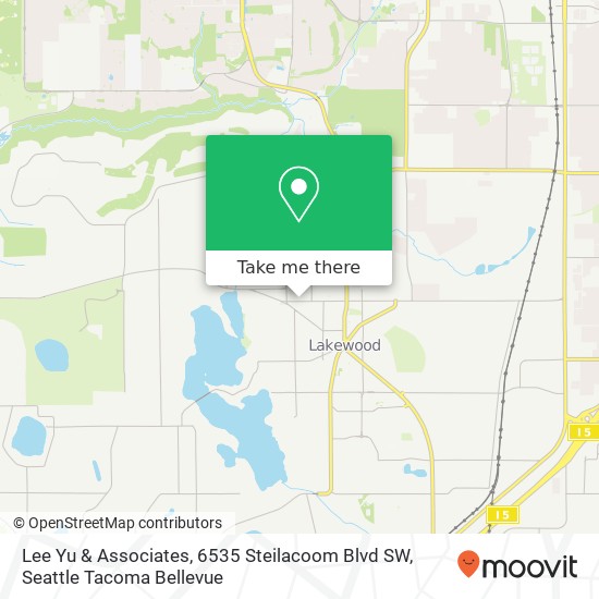 Lee Yu & Associates, 6535 Steilacoom Blvd SW map