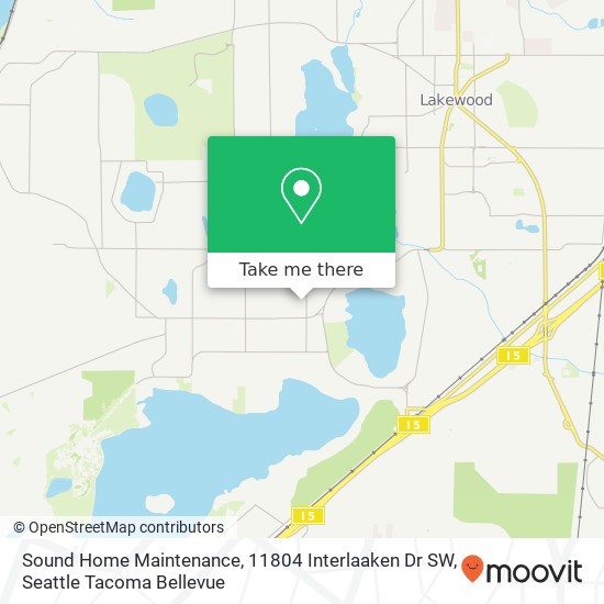 Mapa de Sound Home Maintenance, 11804 Interlaaken Dr SW