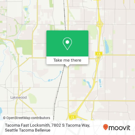 Mapa de Tacoma Fast Locksmith, 7802 S Tacoma Way