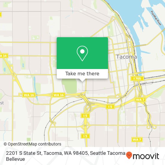 Mapa de 2201 S State St, Tacoma, WA 98405
