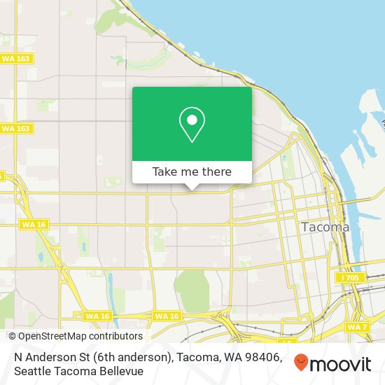 N Anderson St (6th anderson), Tacoma, WA 98406 map