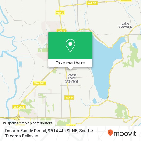 Mapa de Delorm Family Dental, 9514 4th St NE