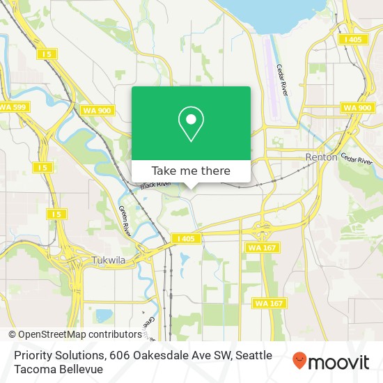 Mapa de Priority Solutions, 606 Oakesdale Ave SW