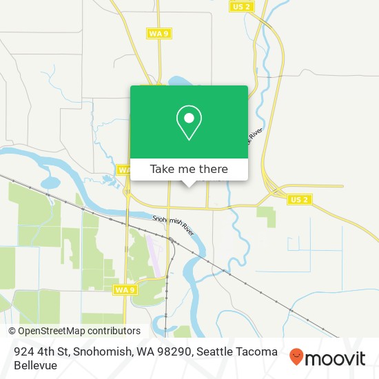 Mapa de 924 4th St, Snohomish, WA 98290