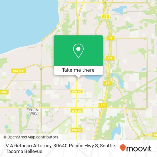 V A Retacco Attorney, 30640 Pacific Hwy S map