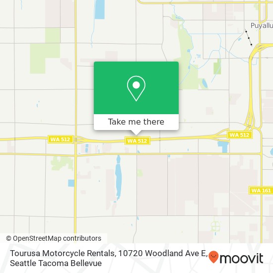Mapa de Tourusa Motorcycle Rentals, 10720 Woodland Ave E