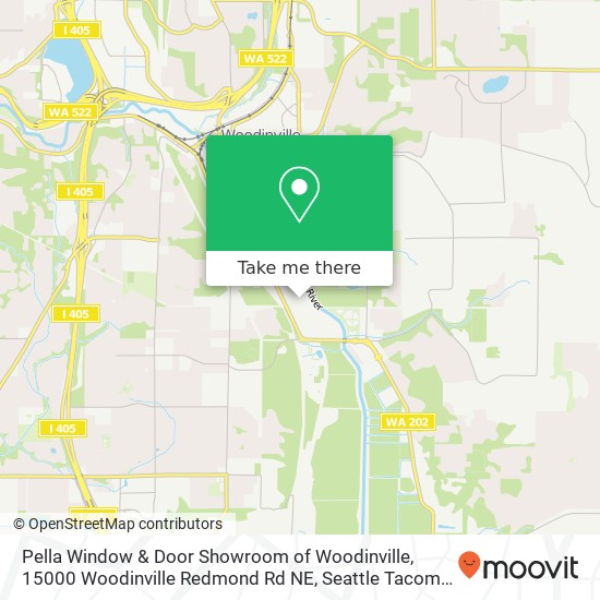 Mapa de Pella Window & Door Showroom of Woodinville, 15000 Woodinville Redmond Rd NE