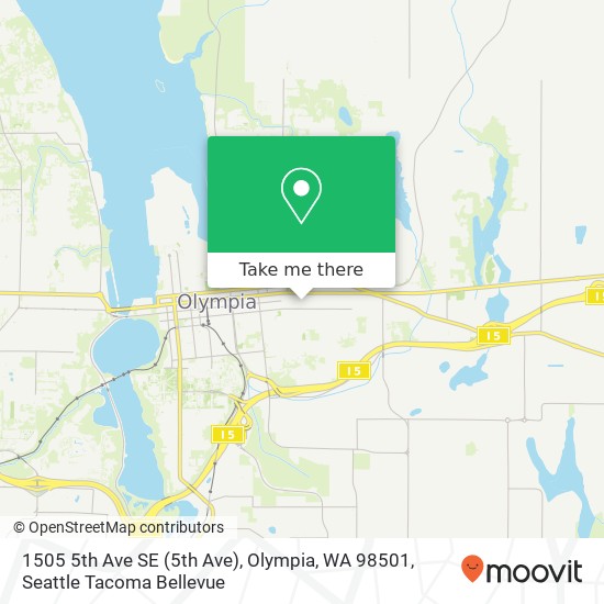 Mapa de 1505 5th Ave SE (5th Ave), Olympia, WA 98501