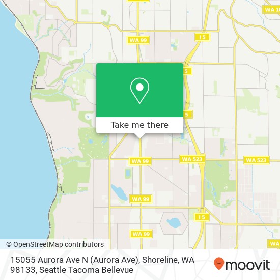 Mapa de 15055 Aurora Ave N (Aurora Ave), Shoreline, WA 98133