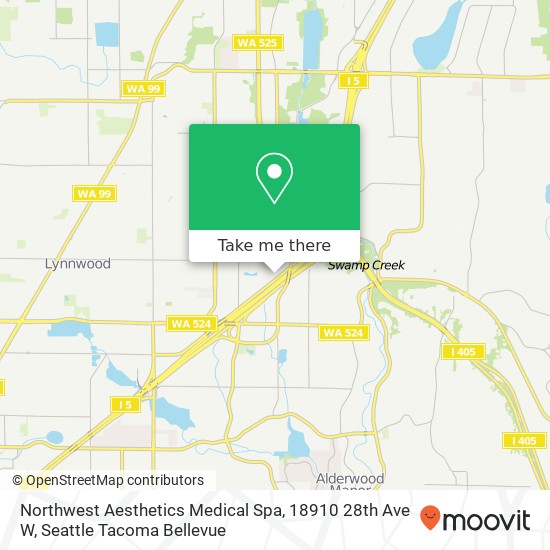 Mapa de Northwest Aesthetics Medical Spa, 18910 28th Ave W