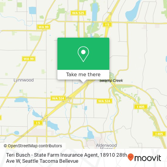 Mapa de Teri Busch - State Farm Insurance Agent, 18910 28th Ave W