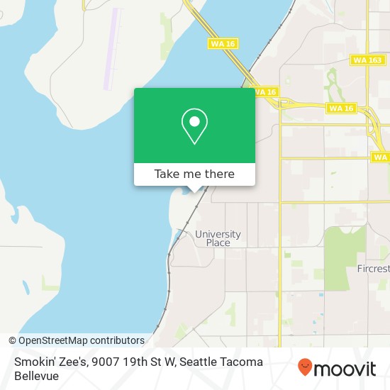 Mapa de Smokin' Zee's, 9007 19th St W