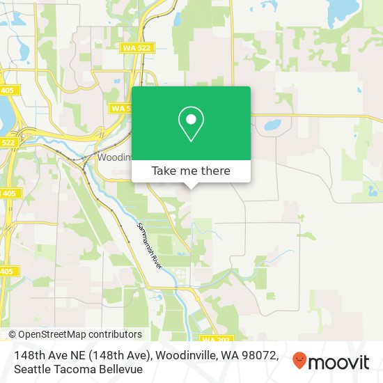Mapa de 148th Ave NE (148th Ave), Woodinville, WA 98072