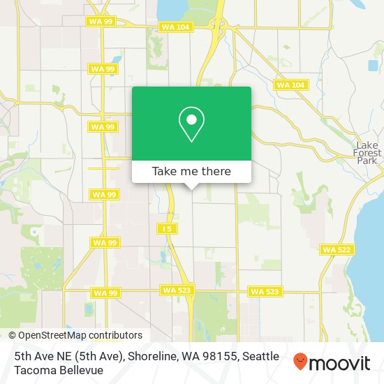 5th Ave NE (5th Ave), Shoreline, WA 98155 map