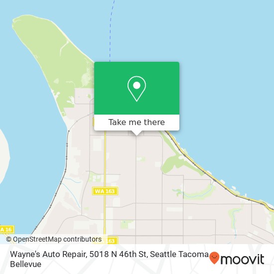 Mapa de Wayne's Auto Repair, 5018 N 46th St