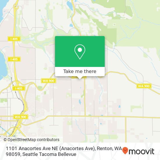 Mapa de 1101 Anacortes Ave NE (Anacortes Ave), Renton, WA 98059