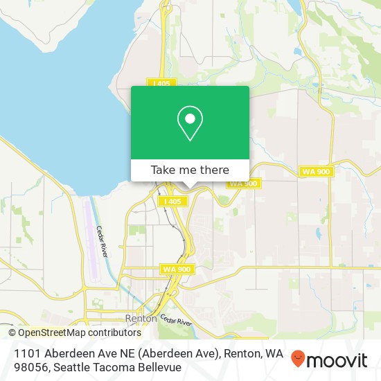 Mapa de 1101 Aberdeen Ave NE (Aberdeen Ave), Renton, WA 98056