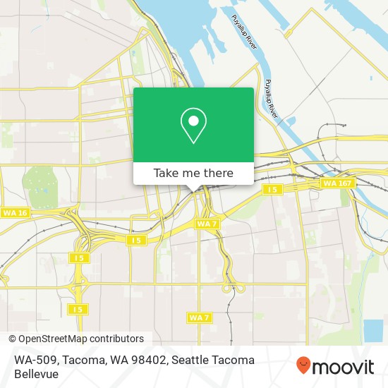 Mapa de WA-509, Tacoma, WA 98402