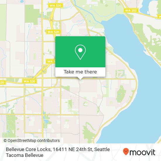 Mapa de Bellevue Core Locks, 16411 NE 24th St