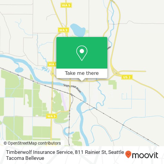 Timberwolf Insurance Service, 811 Rainier St map
